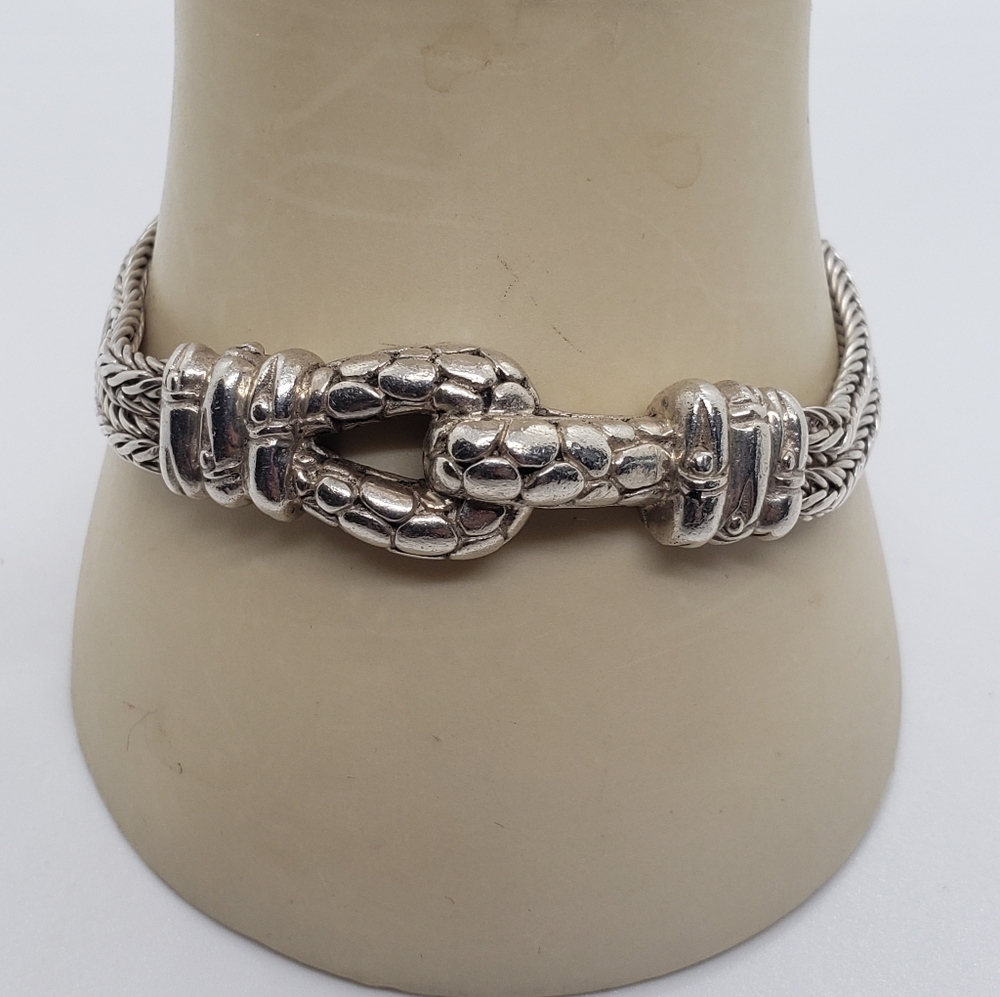 Sarda Double Link Solid Sterling Silver Bracelet